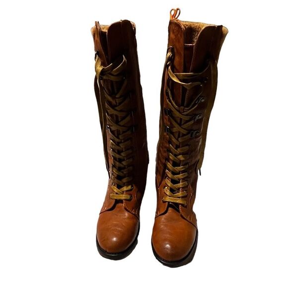 Patrizia Women's Lace up Calf Boots Brown with fleece trim Size 36 - Picture 2 of 10